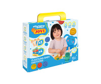 Mehki naravni plastelin Jovi My First 4 x 38 g + 3 lesene štampiljke Emotions
