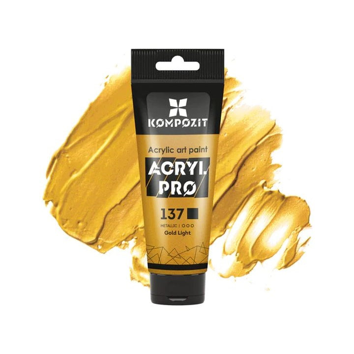 Kovinska akrilna barva ACRYL PRO ART Composite 75 ml – 137 zlata