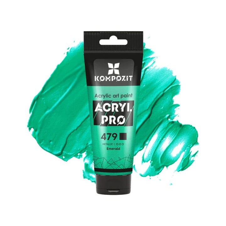 Kovinska akrilna barva ACRYL PRO ART Composite 75 ml – 479 smaragd