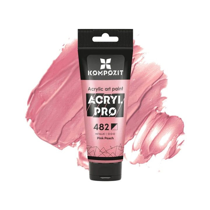 Kovinska akrilna barva ACRYL PRO ART Composite 75 ml – 482 rožnato-breskova