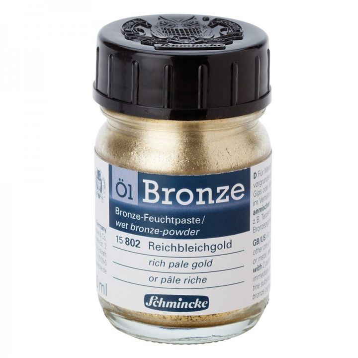 Metalni prah Oil-Bronze Schmincke 50 ml – 15 802 svetlo zlata bogata