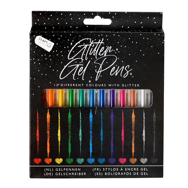 Metalik gel svinčniki - set 12 kos