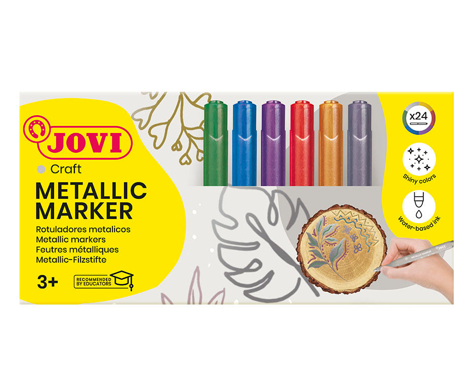 Metalni flomastri JOVI Jovidecor / set 24 kosov - 6 odtenkov