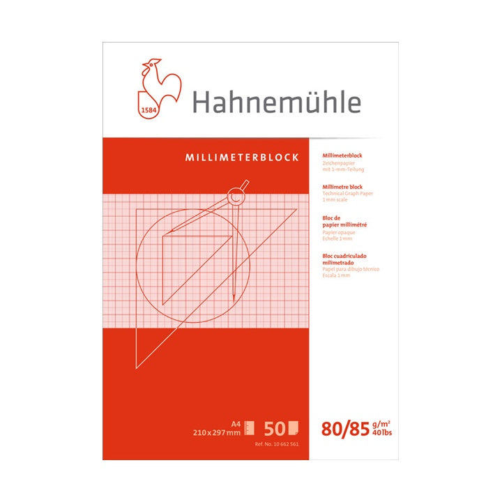 Milimetrski blok papirja iz HAHNEMÜHLE | različne dimenzije