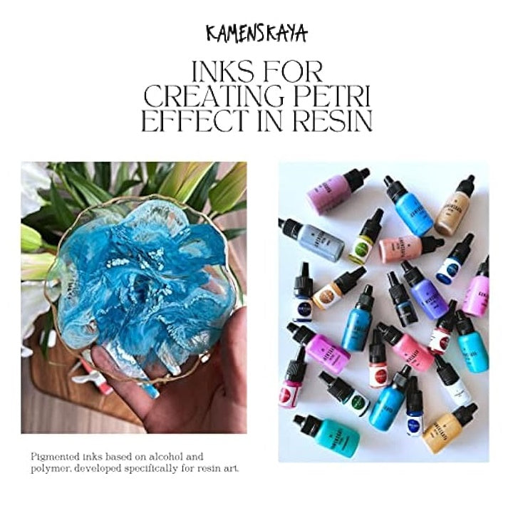 Mini komplet PETRI INKS KAMENSKAYA za smolo 13 x 5 ml – pogled 2