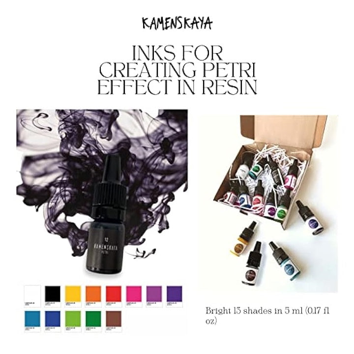 Mini komplet PETRI INKS KAMENSKAYA za smolo 13 x 5 ml – pogled 3