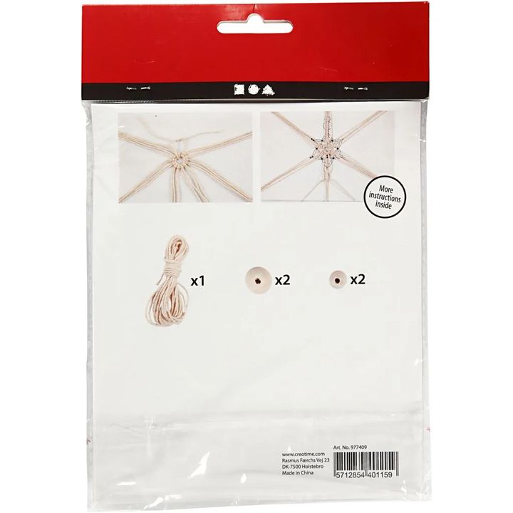 Mini ustvarjalni komplet Macrame snežinke — slika 3