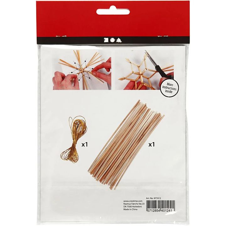 Mini ustvarjalni komplet slamnate snežinke — slika 3