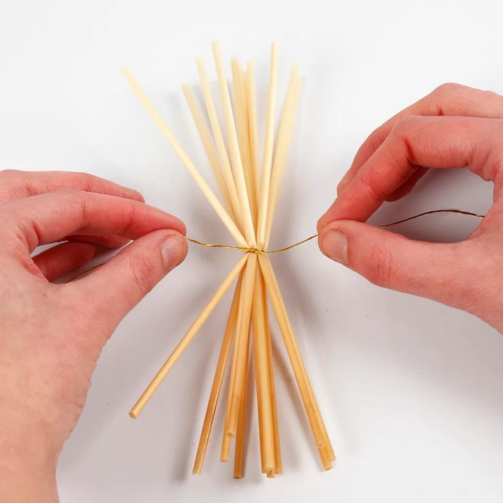 Mini ustvarjalni komplet slamnate snežinke — slika 5
