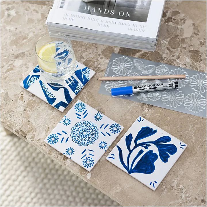 Mini ustvarjalni komplet za slikanje na porcelan - podstavki – pogled 5