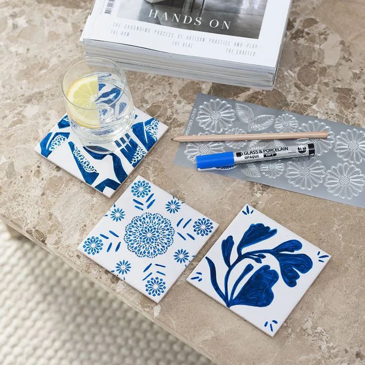 Mini ustvarjalni komplet za slikanje na porcelan - podstavki – pogled 6