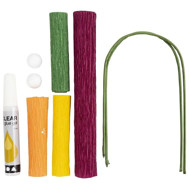 Mini ustvarjalni set | Maki iz krep papirja – pogled 2