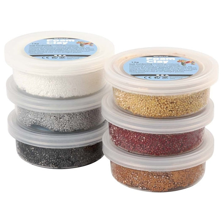 Modelirna masa Foam Clay metallic dark 6 x 14g