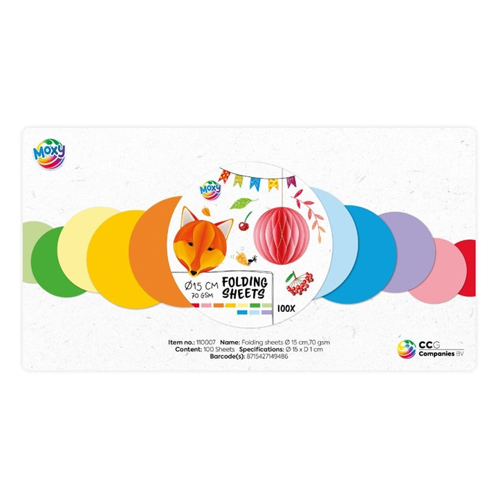 Okrogel papir za zlaganje 15 cm – pogled 2