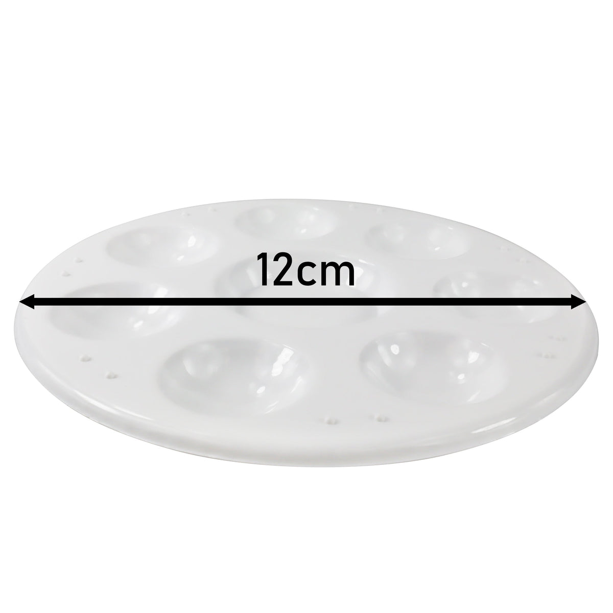 Okrogla slikarska paleta 12 cm | bela Phoenix
