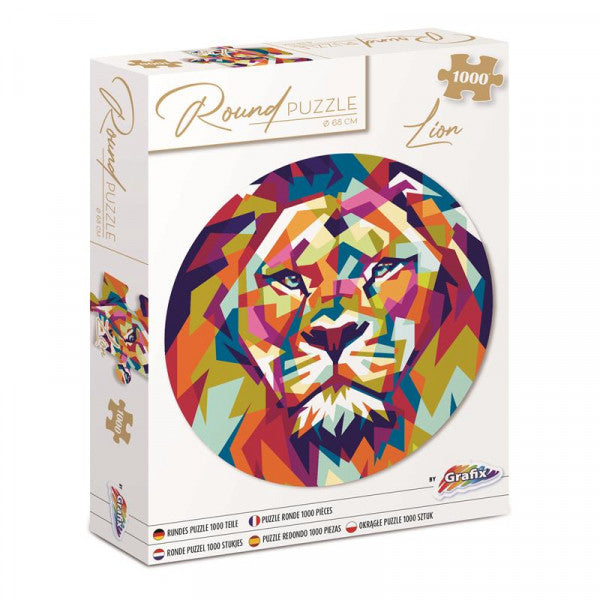 Okrogle puzzle Lion 68 cm - 1000 kos
