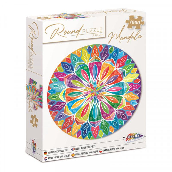 Okrogle puzzle Mandala 68 cm - 1000 kos