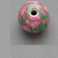 Okrogle steklene perle z marmornim učinkom 8 mm – 15 kosov – rožnato-zelena