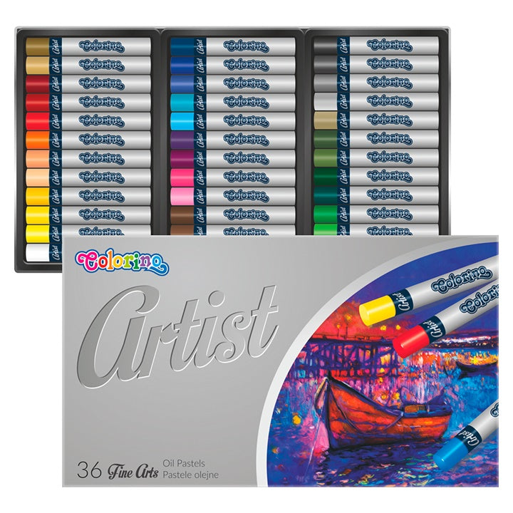 Okrogli oljni pasteli Colorino Artist - paket 36 kosov