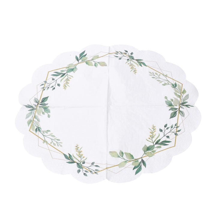Okrogli prtički za decoupage LEAVES FRAME 1 kos – pogled 2