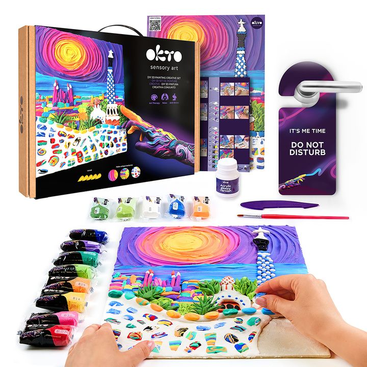 OKTO Creative 3D Set "Park Guell v Barceloni" 30 x 40 cm – pogled 2