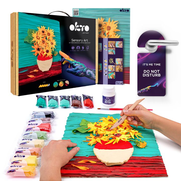 OKTO Kreativni 3D set "Sončnice" 30 x 40 cm – pogled 2