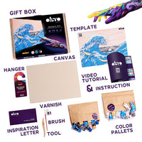 OKTO Kreativni 3D set "Valovi v Kanawagi" 30 x 40 cm – pogled 3