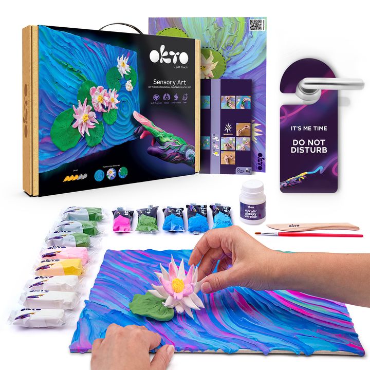 OKTO Kreativni 3D set "Vodne lilije" 30 x 40 cm – pogled 2