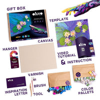 OKTO Kreativni 3D set "Vodne lilije" 30 x 40 cm – pogled 3