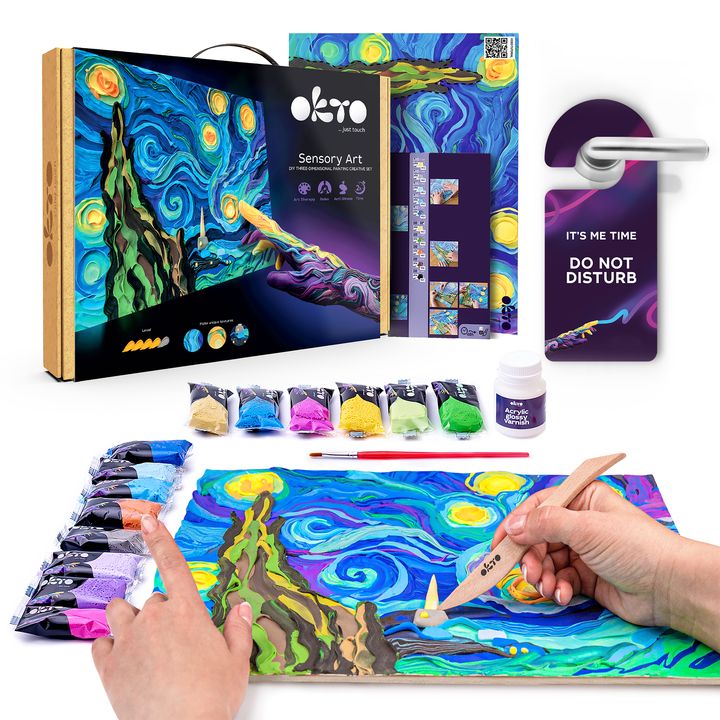 OKTO Kreativni 3D set "Zvezdnato nebo" 30 x 40 cm – pogled 2