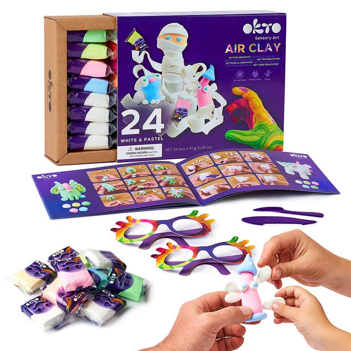 OKTO kreativni samoporjavitveni set 24 pastelnih odtenkov – pogled 3