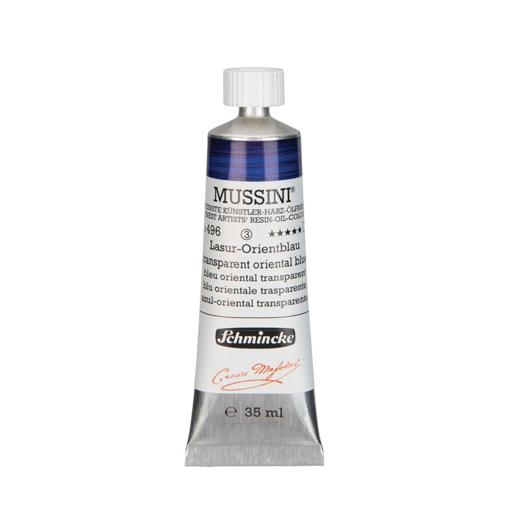 Oljne barve Schmincke MUSSINI 35 ml – 496 Orientalno modra prozorna