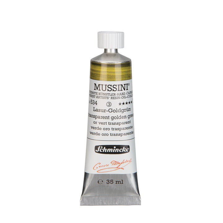Oljne barve Schmincke MUSSINI 35 ml – 534 zlato zelena prozorna