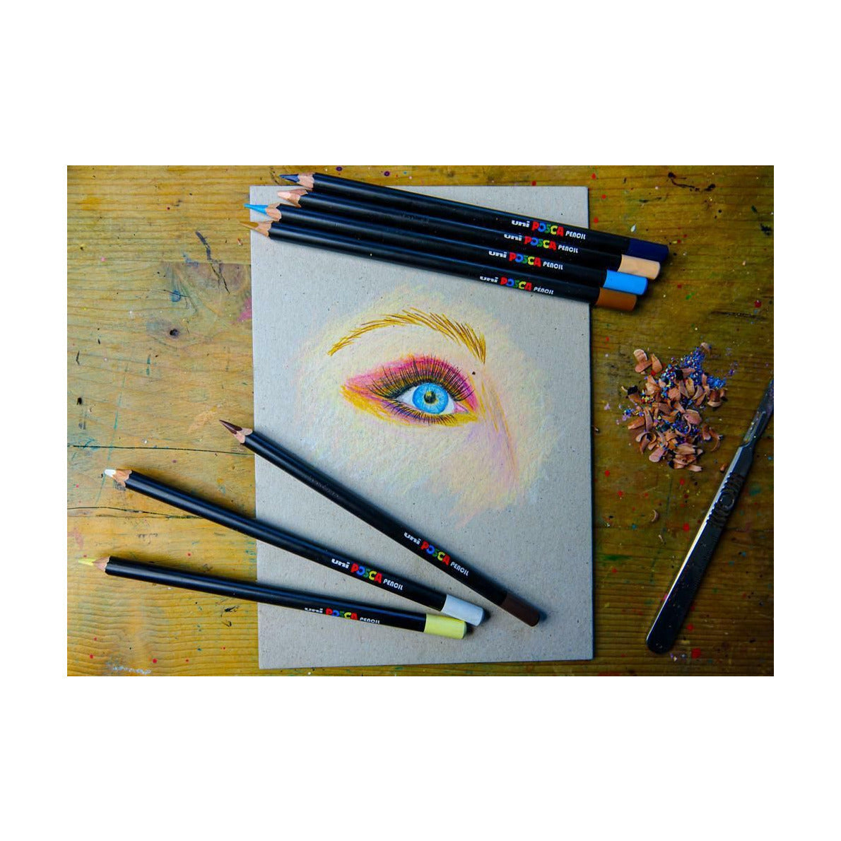 Oljni pasteli Posca KPE-200 36C – komplet, mešane barve