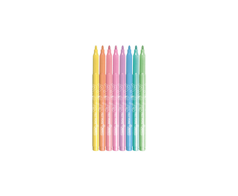 Otroški flomastri JOVI tanki pralni pastelni 3 mm / set 8 kosov