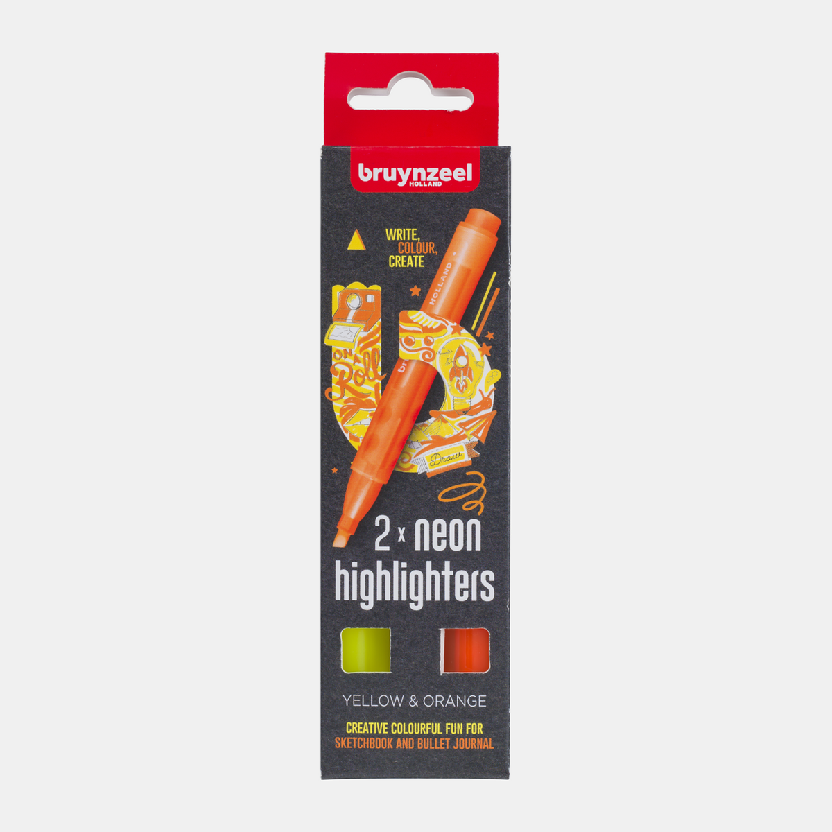 Označevalci besedila Bruynzeel / set 2 kos – rumena in oranžna