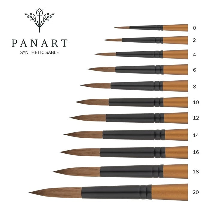 PanArt 1101 Okrogli čopič za akvarel | Različne velikosti – pogled 2