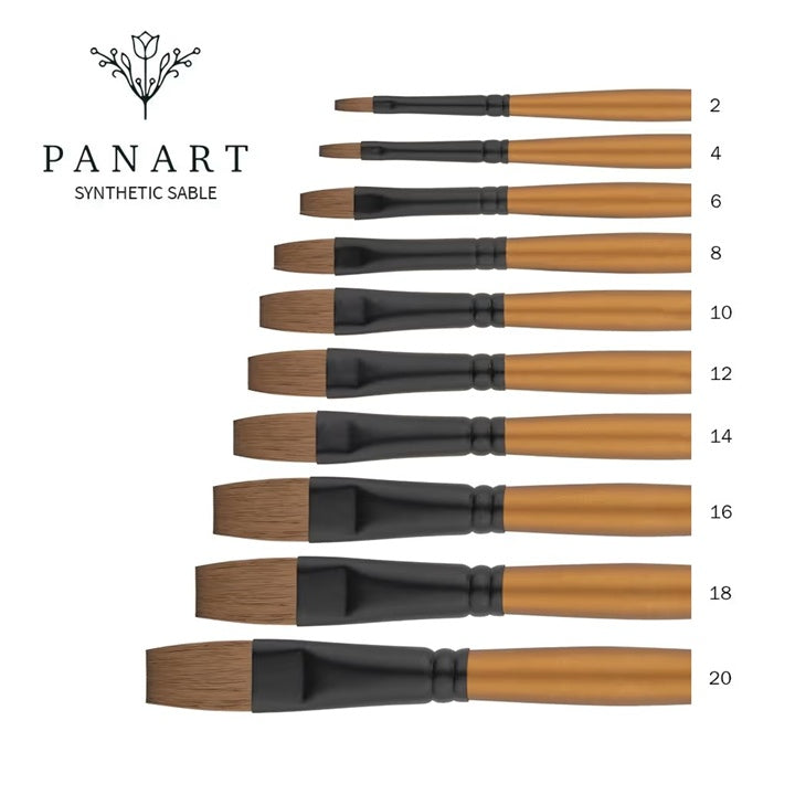 PanArt 1121 - Ploski čopič za akvarel | Različne velikosti – pogled 2