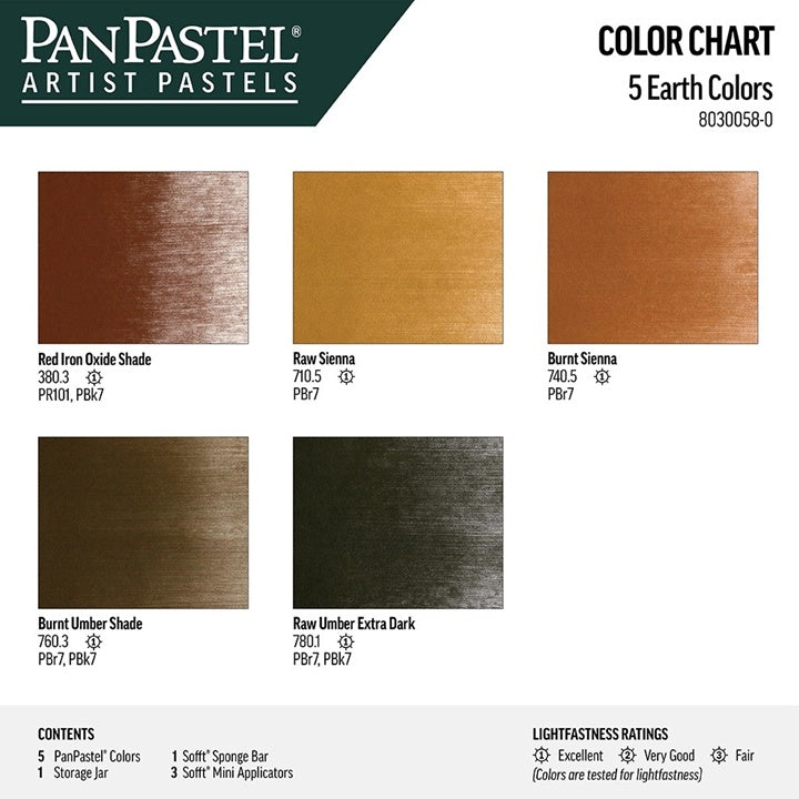 PanPastel Zemeljski toni zlati komplet - 5 kosov – pogled 2