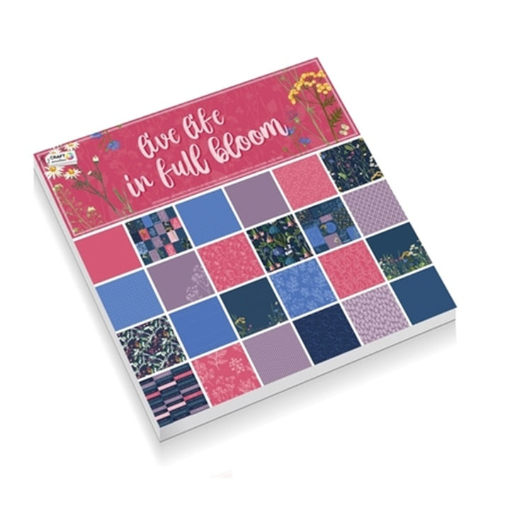 Papir za scrapbooking 24 listov 30.5 x 30.5 - Cvetlični motiv