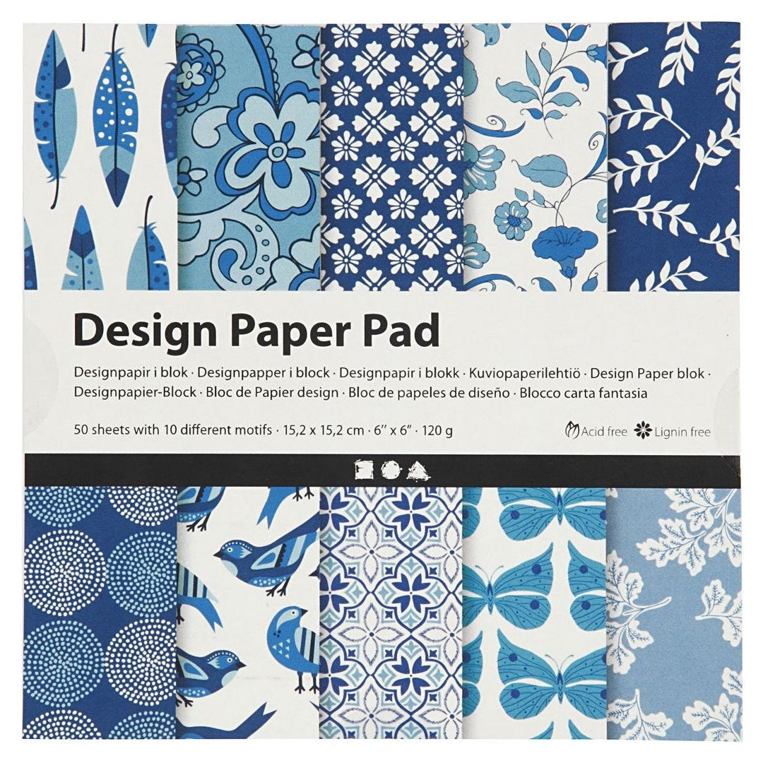 Papir za scrapbooking blue / 15.2 x 15.2 cm - 50 listov
