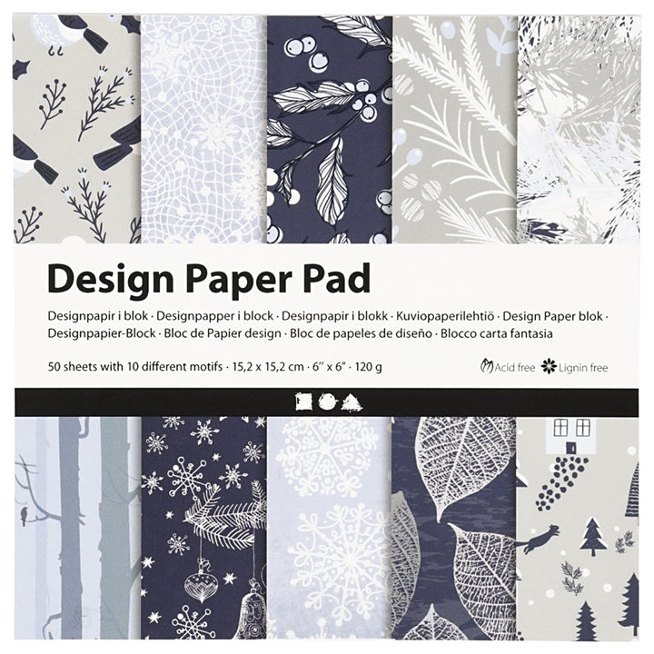 Papir za scrapbooking blue nature 15.2 x 15.2 cm - 50 listov