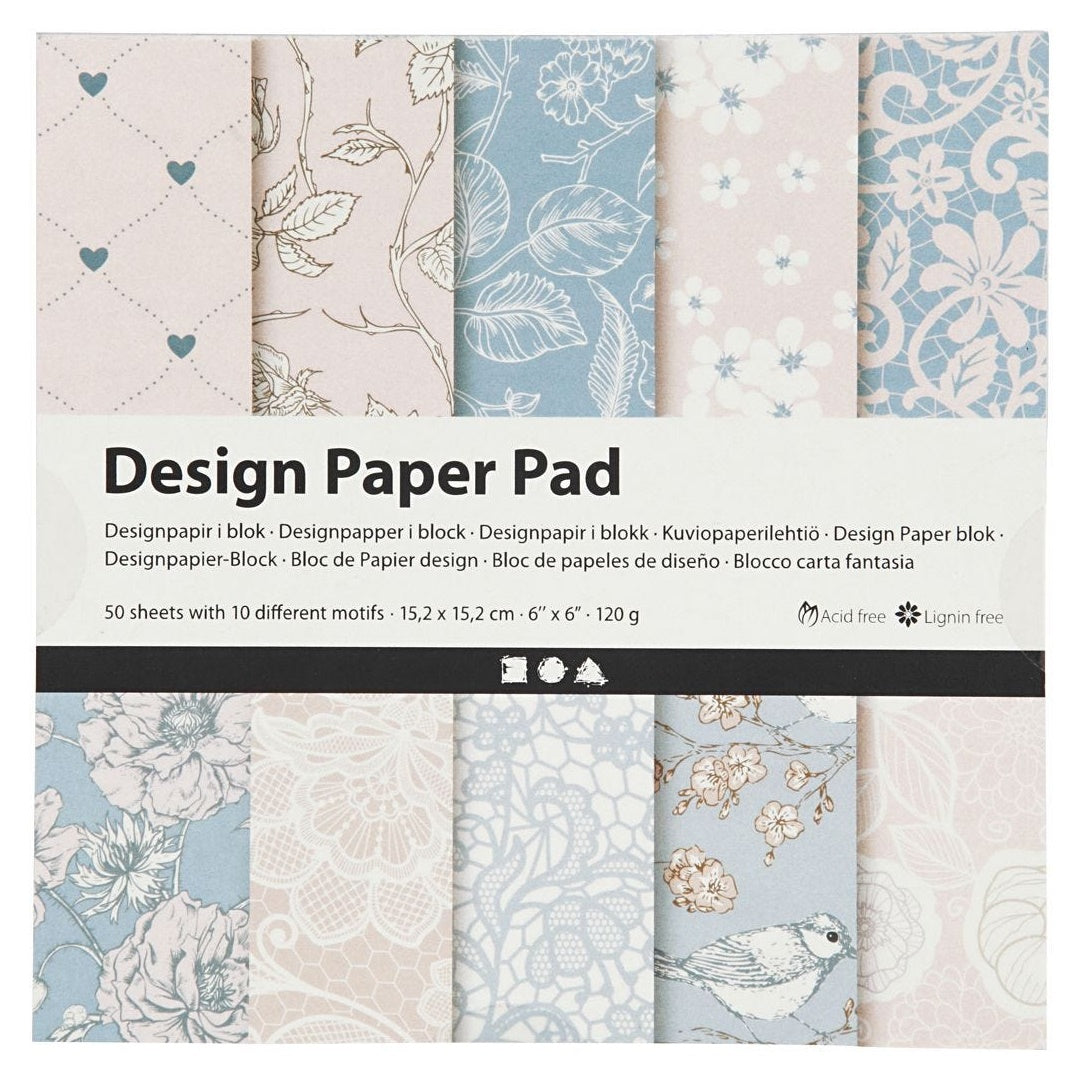 Papir za scrapbooking rose / 15.2 x 15.2 cm - 50 listov