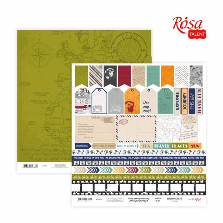 Papirji za scrapbooking 30.48 x 30.48 cm Make your journey | različni motivi — slika 5