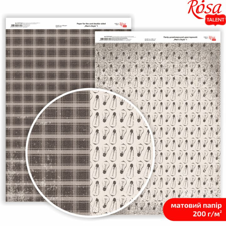 Papirji za scrapbooking Mens Style A4 | različni motivi — slika 9