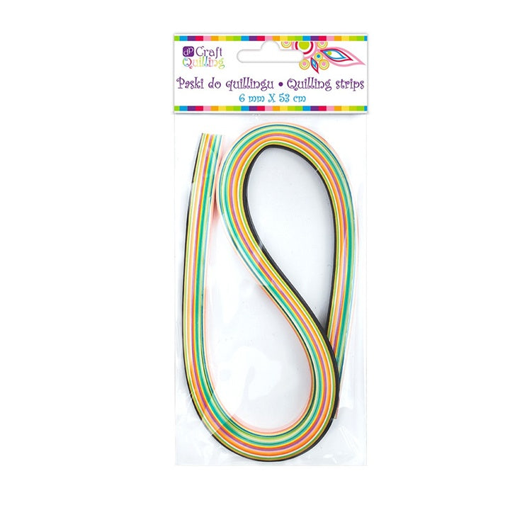 Papirnati trakovi za quilling 6 mm, 108 kosov, pastelni odtenki