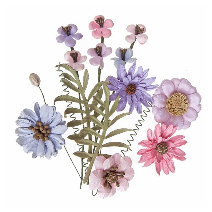Papirnato cvetje Pink & Lavender - set 12 kosov