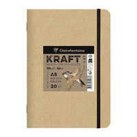 Papirni blok Kraft CLAIREFONTAINE 115 g/m² – A5 – A4, 20 listov