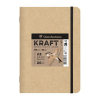 Papirni blok Kraft CLAIREFONTAINE 115 g/m² – A5 – A4, 20 listov
