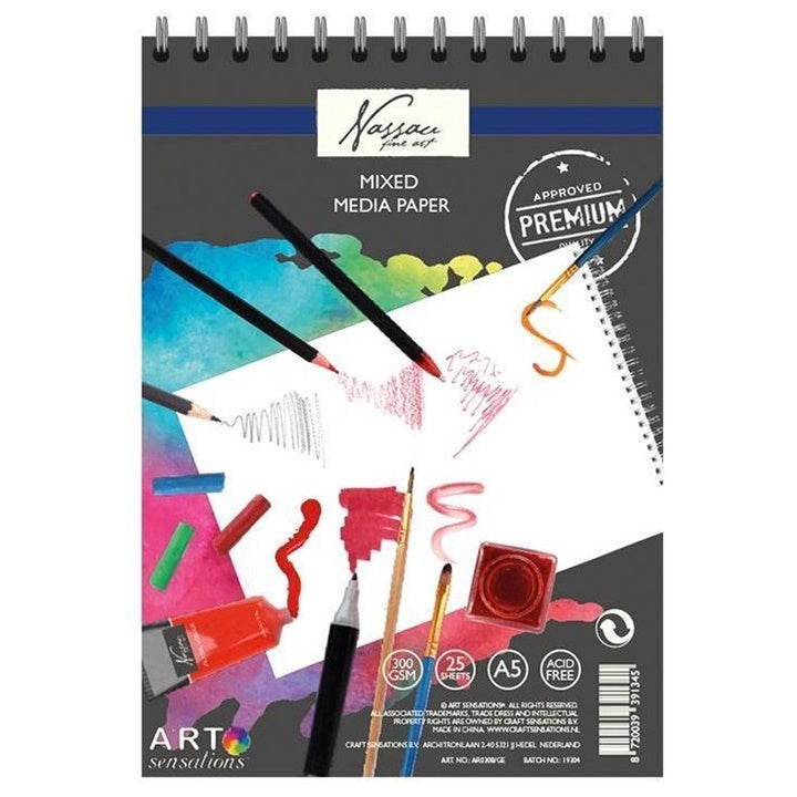 Papirni blok Mixed Media Nassau Fine Art A5 - 25 listov